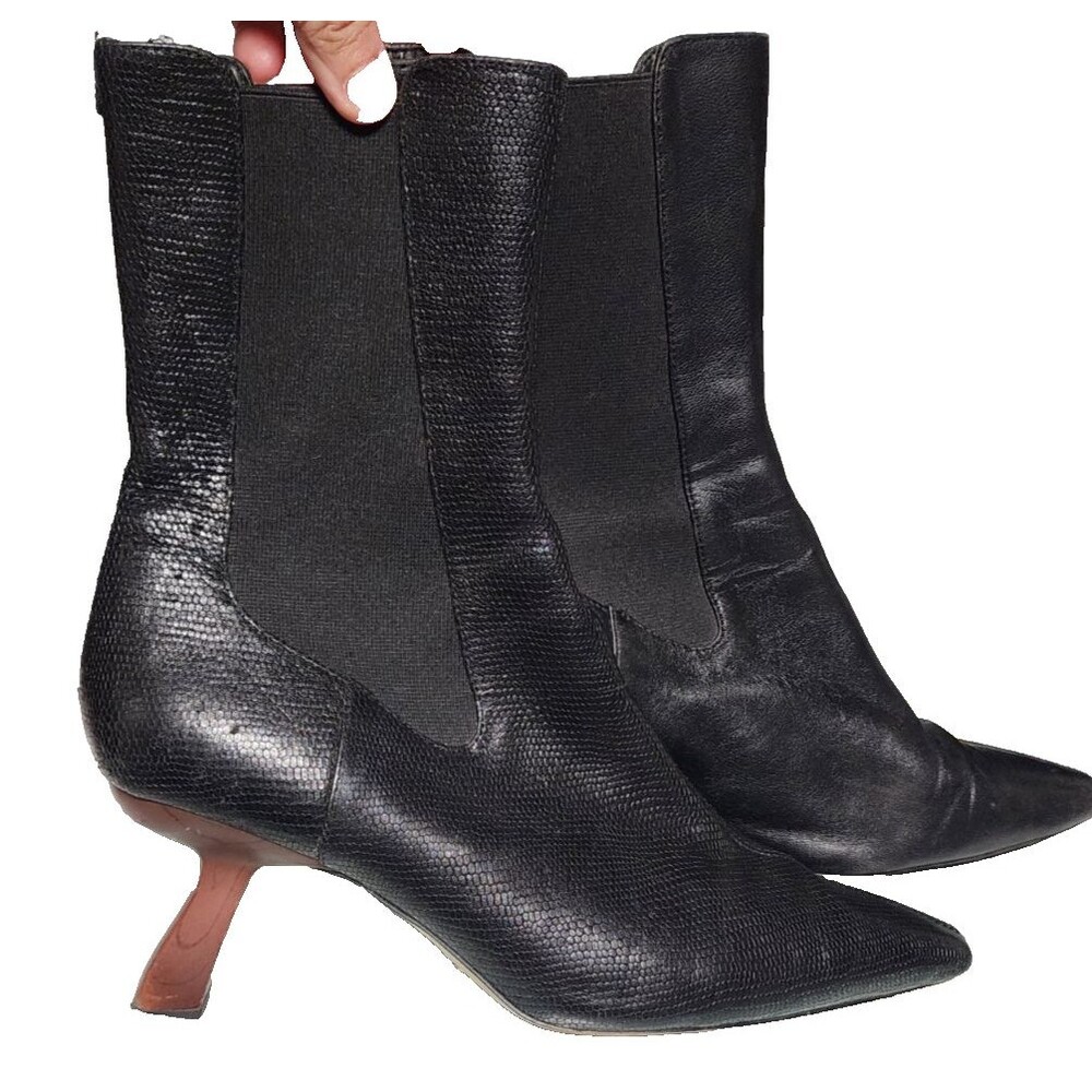 Sam Edelman Sammy Ankle Leather Boots Size 8 Black